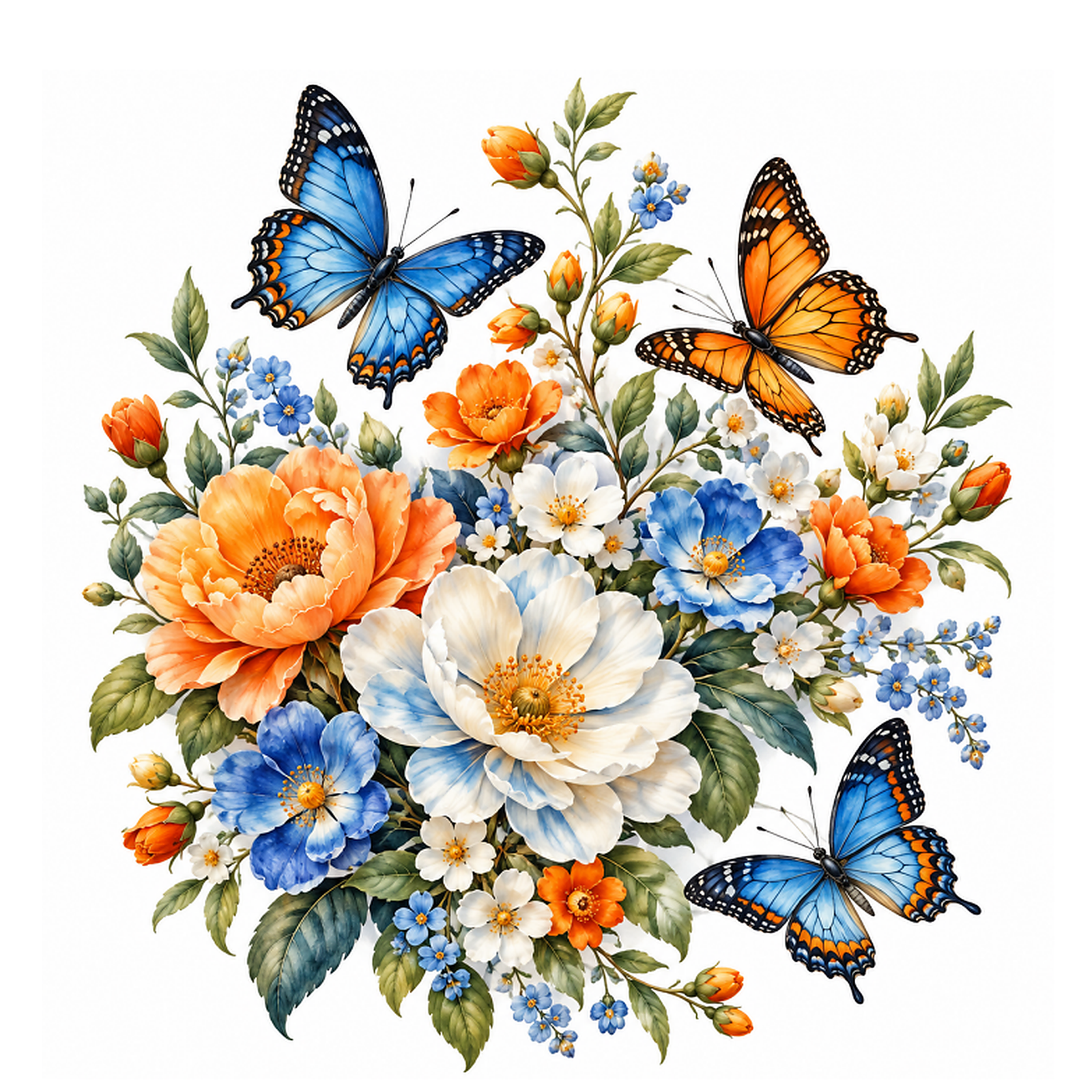 Decoupage Flores e Borboletas