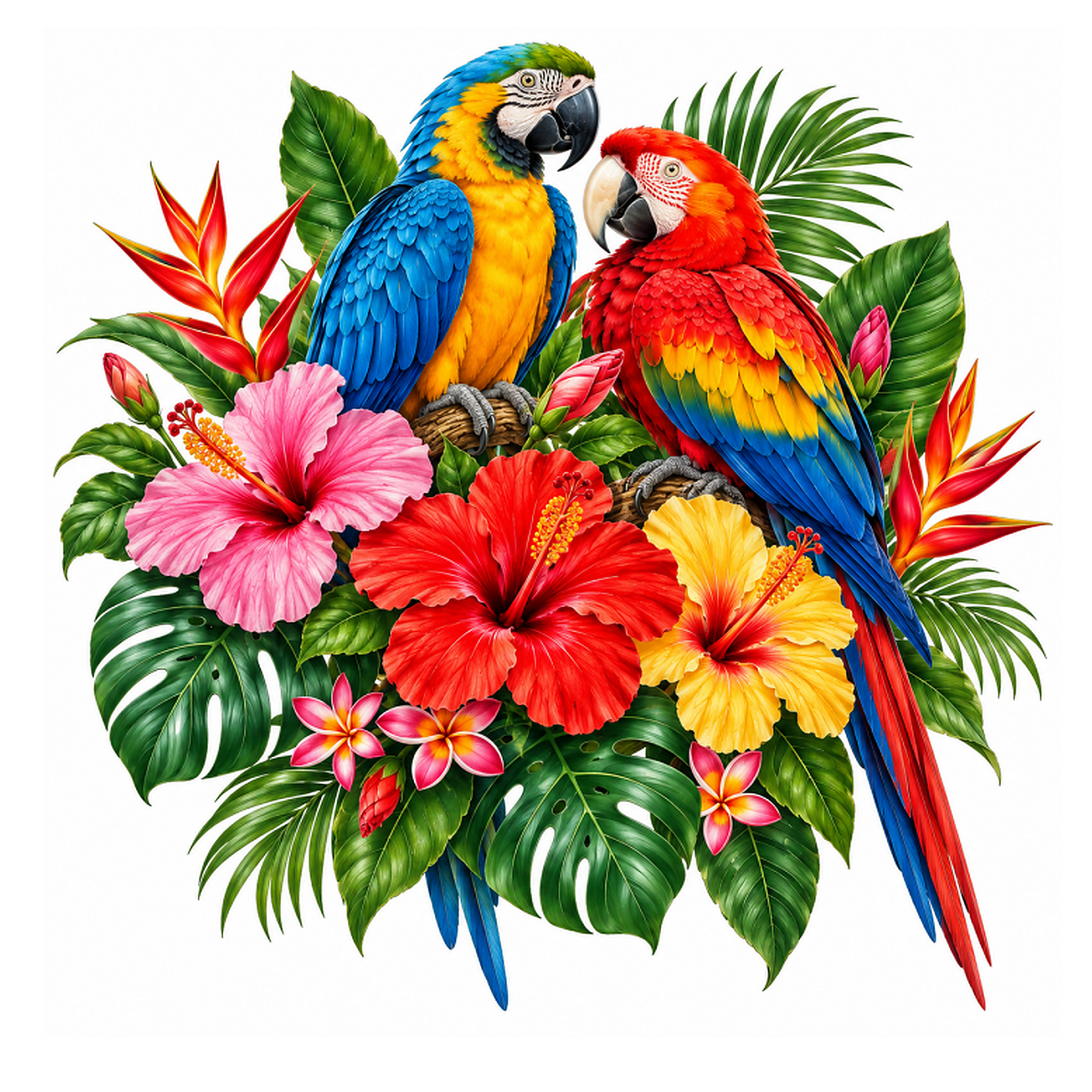 Decoupage Araras Tropicais