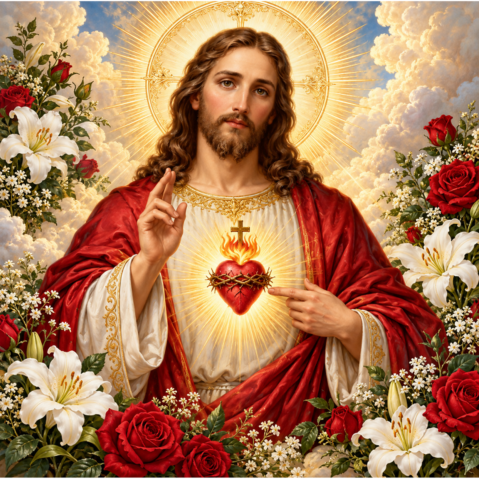 Decoupage Sagrado Coração de Jesus