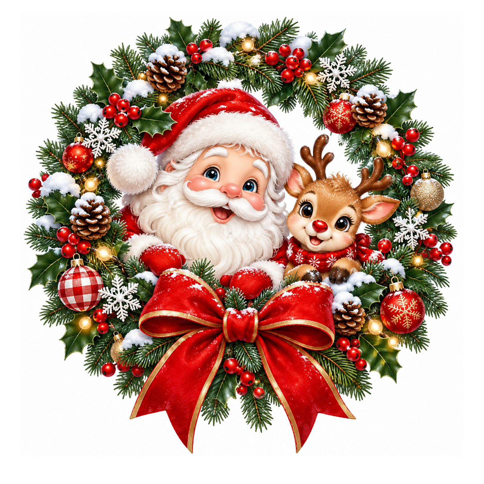 Decoupage Papai Noel e Rena